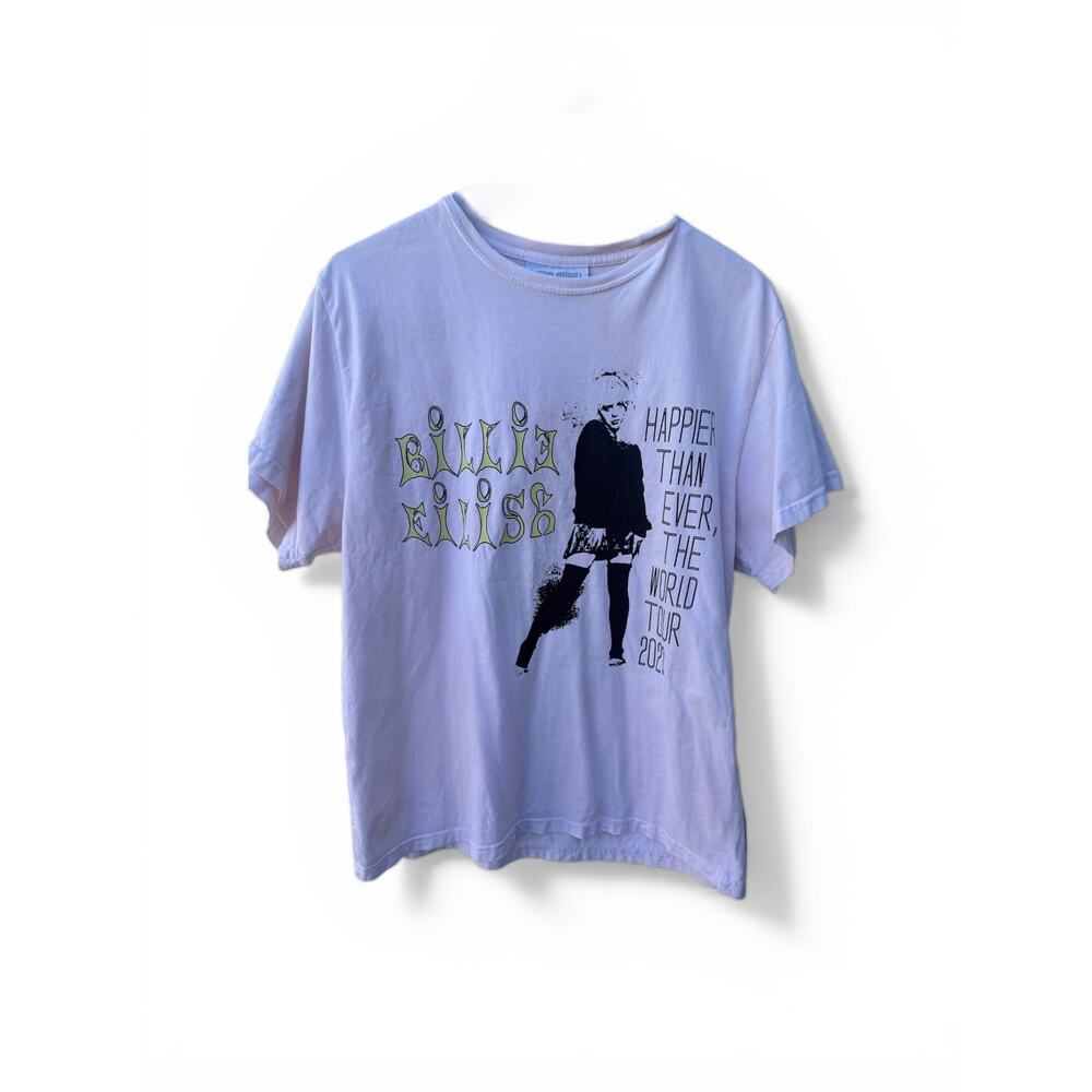 Billie Eilish Happier Than Ever World Tour 2022 T Shirt Womens Medium White